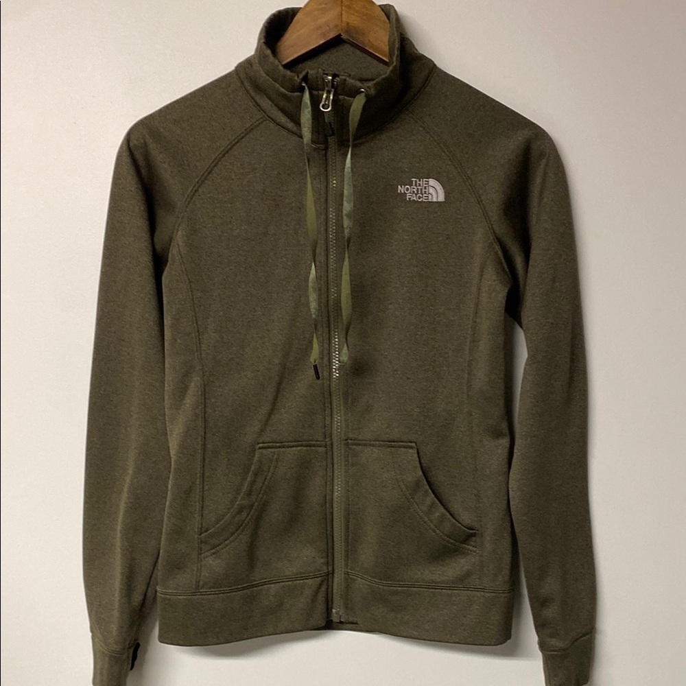 The North Face Olive Green Full-Zip Sweater